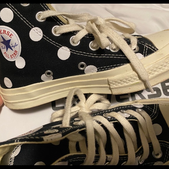 Black and white polkadot CDG - Picture 3 of 4